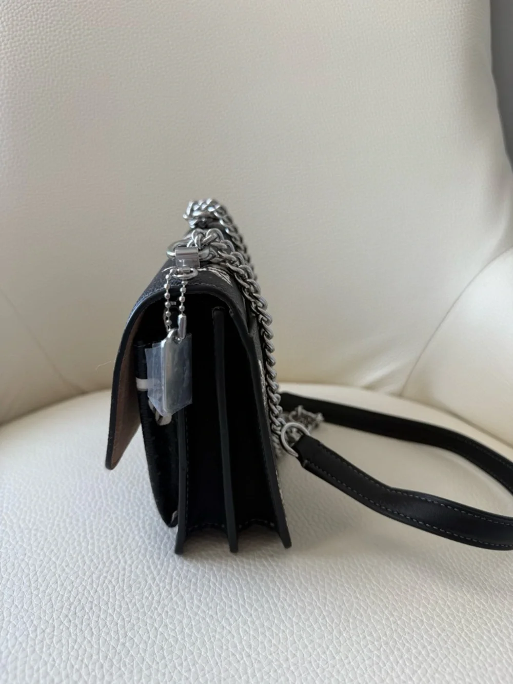 Coach Mini Klare Black Bow Print Chain Crossbody Bag - NWOT - Picture 7 of 10